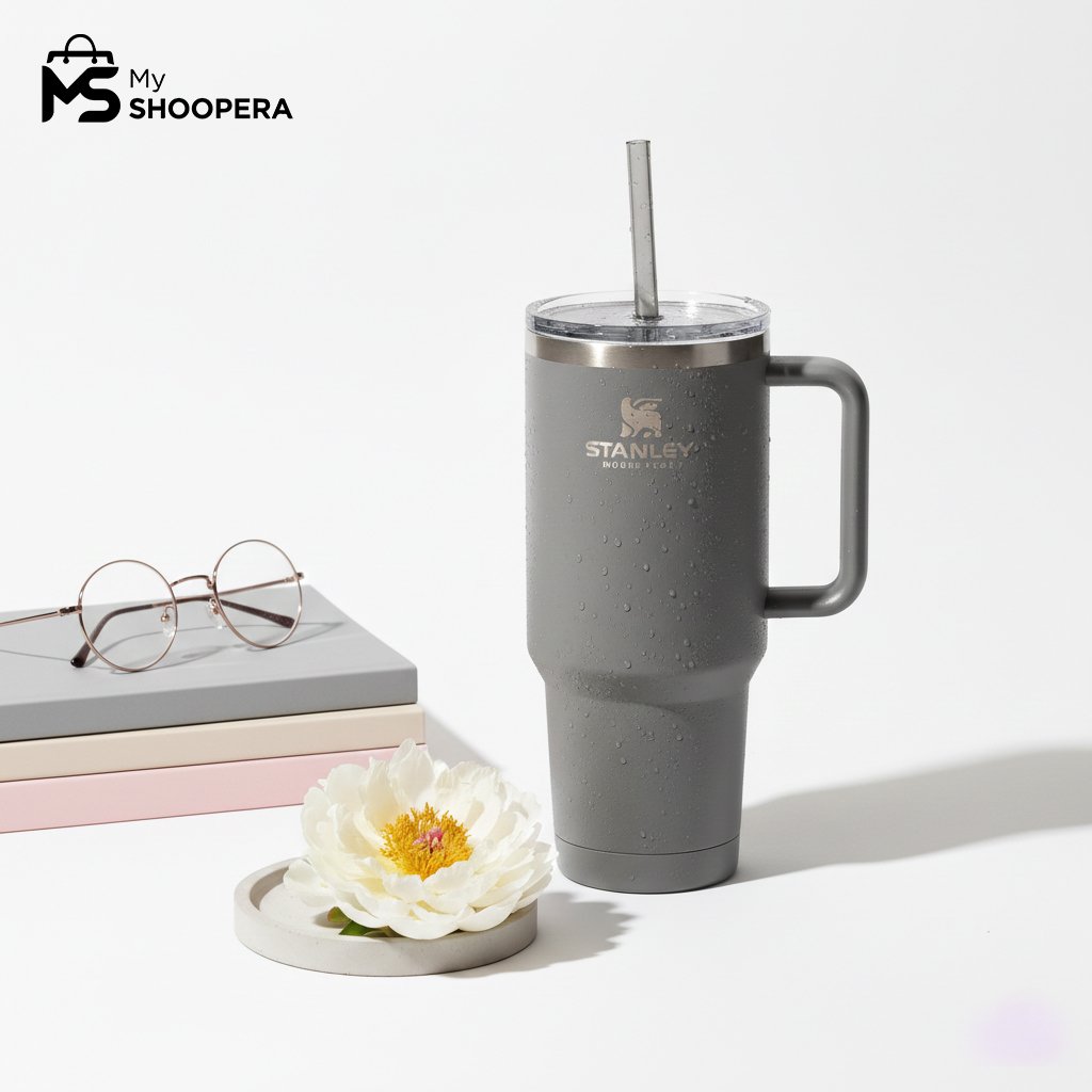 Stanley Quencher H2.0 FlowState™ Tumbler - Charcoal Grey (40oz) | Professional Edition - Image 3